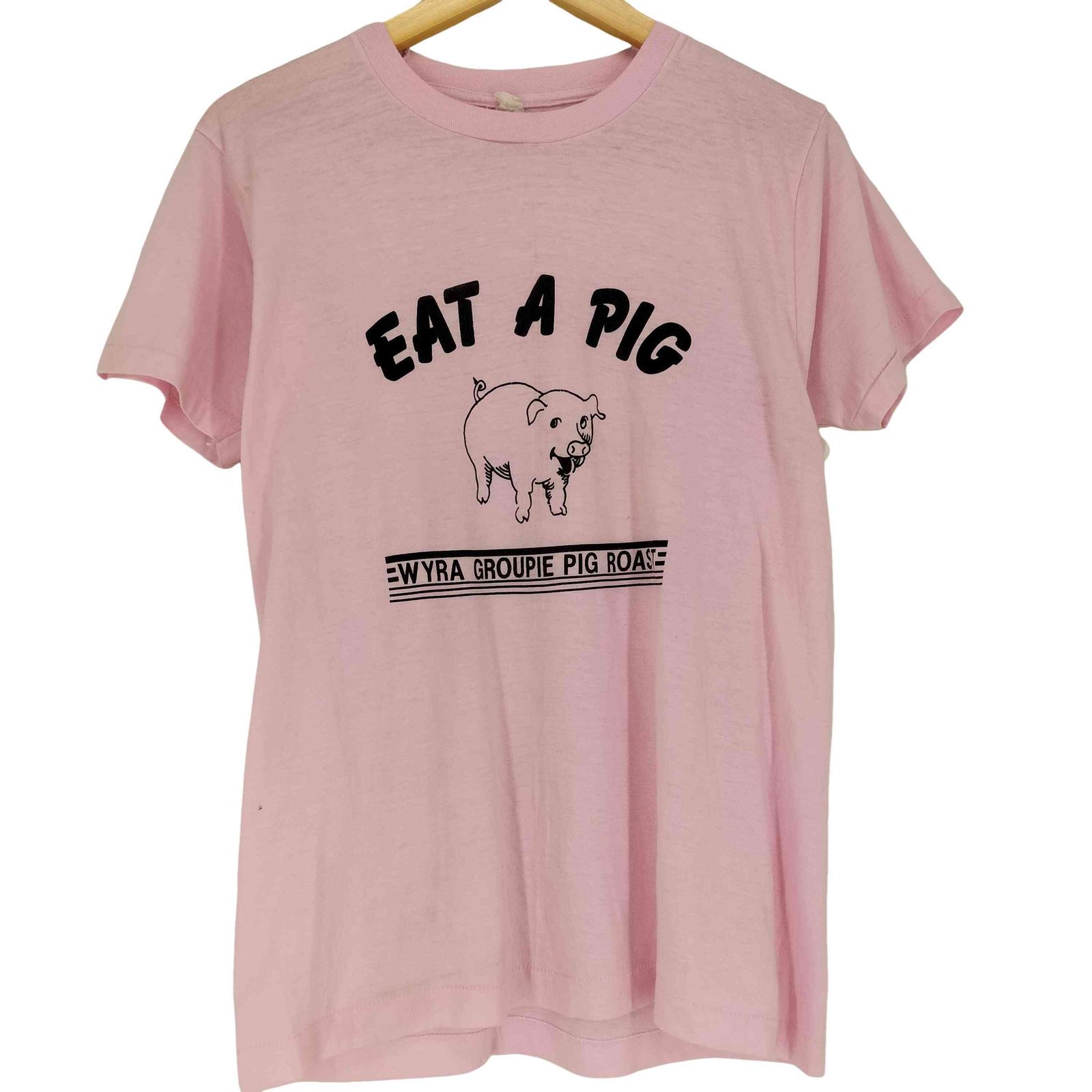 ユーズドフルギ USED古着 EAT A PIG シングルステッチ クルーネックTシャツ メンズ 表記無 