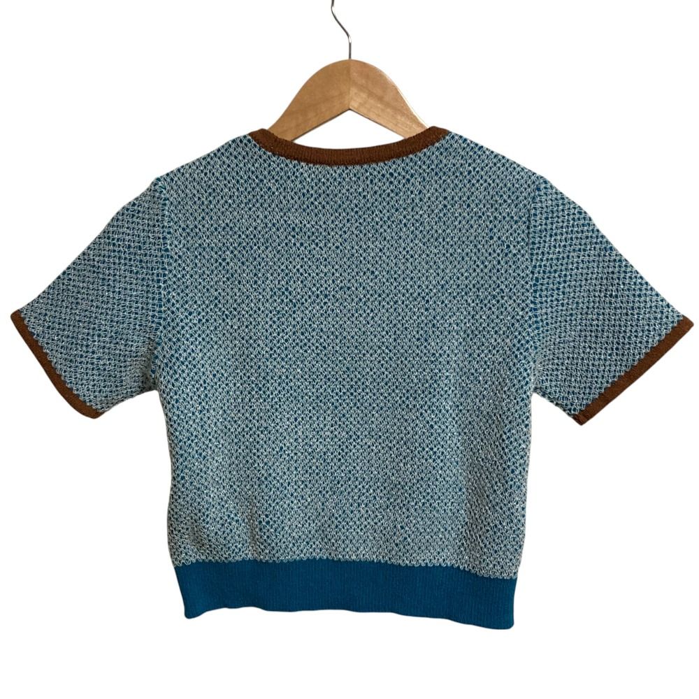 arts&science ショートスリーブ　クロップド　トップス　ニット ショートスリーブニットクロップドトップス zara L 2142013