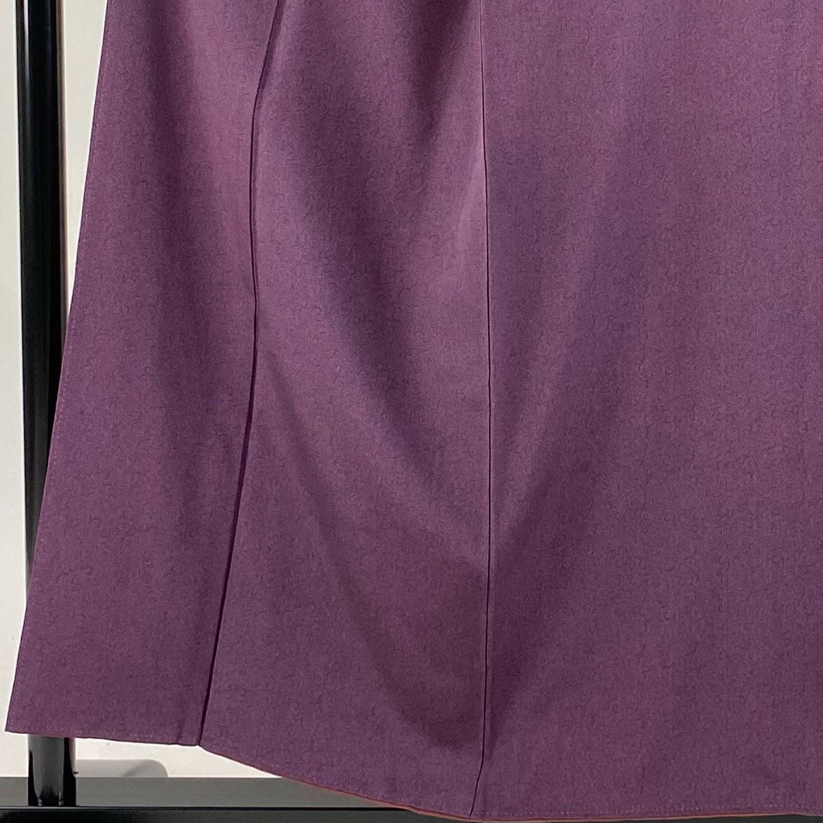 江戸小紋 身丈155cm 裄丈63.5cm S 袷 人間国宝 中村勇二郎 落款 古代菊 紫 正絹 一つ紋