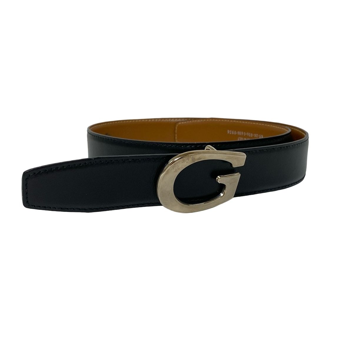 GUCCI グッチ ベルト 65 - 黒×シルバー レザー