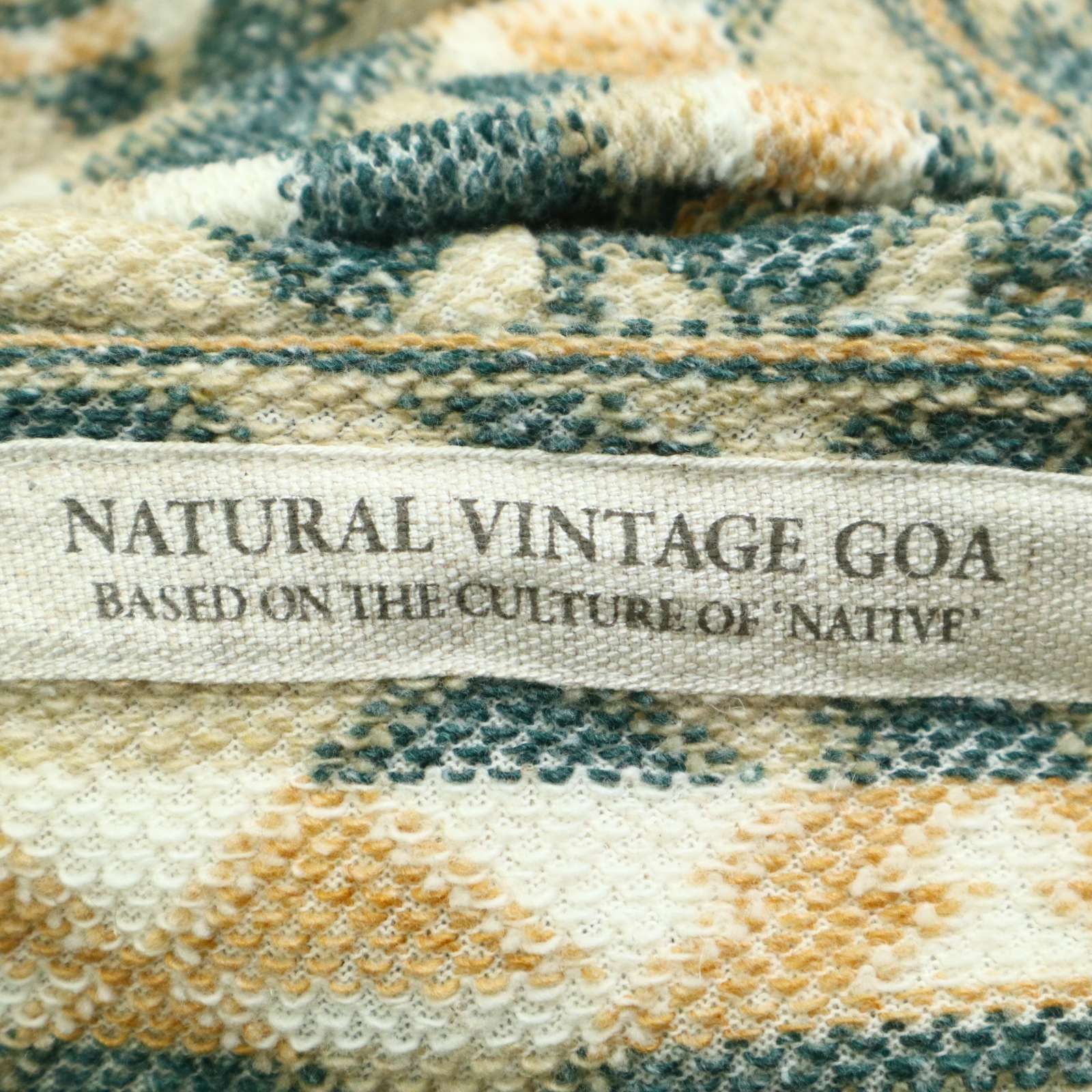 GENUINE VINTAGE GOA ゴア 通年 麻 リネン混☆ フーデッド ネイティブ 