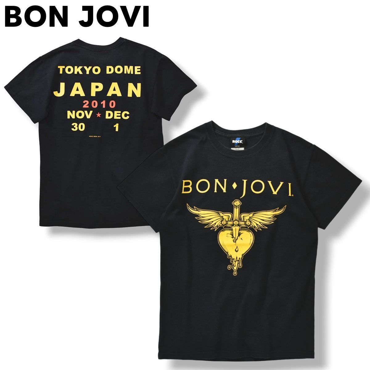 ボン・ジョヴィ　Bon jovi ライブTシャツ ボンジョヴィ BON JOVI 2010 日本公演 来日 東京ドーム 記念
