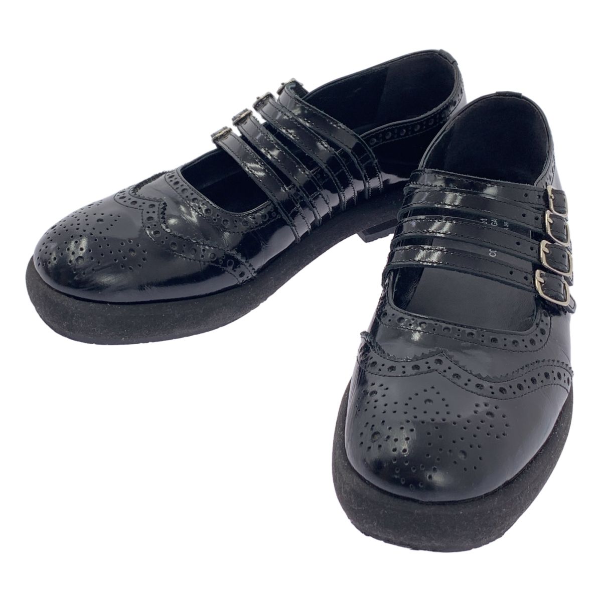 tricot COMME des GARCONS | トリココムデギャルソン | MARY JANE STRAP LOAFERS パテントレザー メリージェーン ストラップ シューズ | 23 | ブラック | レディース