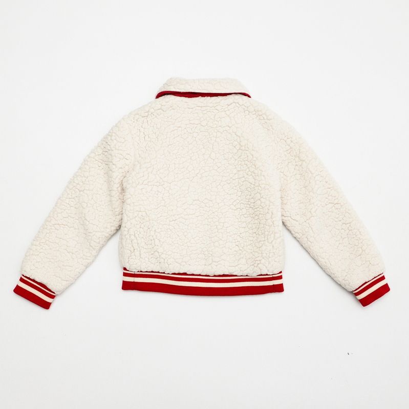 DOLCE-GABBANA ドルチェアンドガッバーナ ジャケット サイズ6 ボア ブルゾン アップリケ 113-119cm イタリア製 ブランド古着 20250612|RA0067