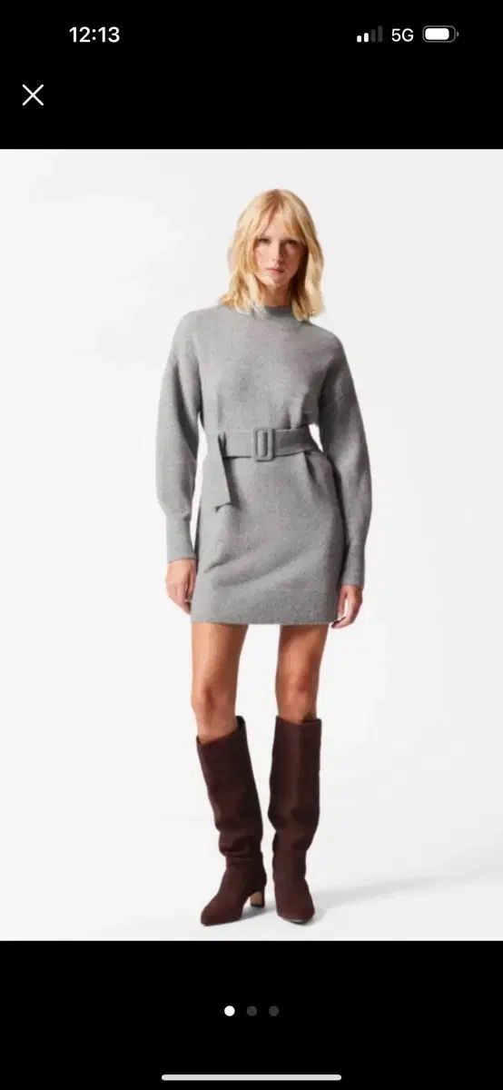 - Other Stories ニットベルト ミニワンピース