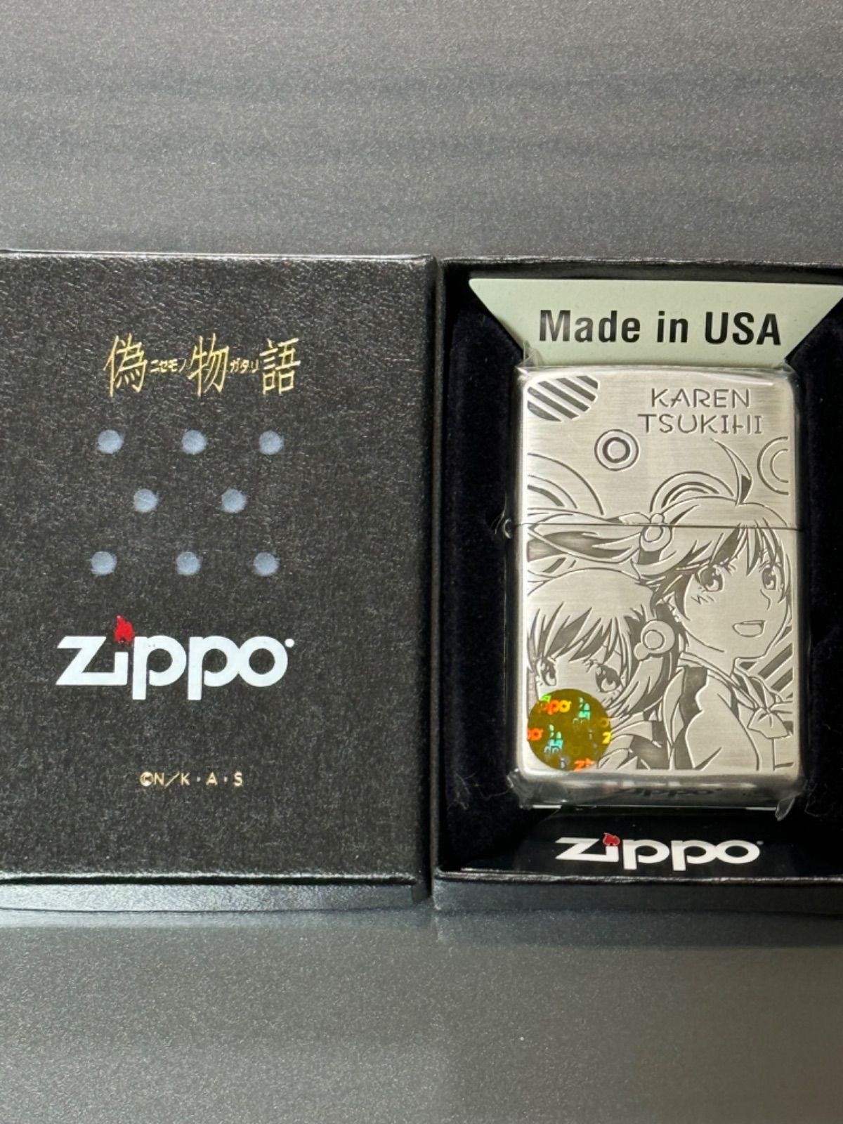 zippo 偽物語 火憐 月火 アニメ KAREN TSUKIHI 2012年製 両面デザイン