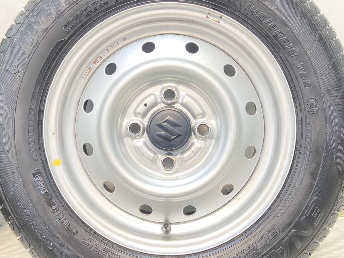 145/80R13 ダンロップ エナセーブ EC204 スズキ純正 13x4.0 100-4穴 