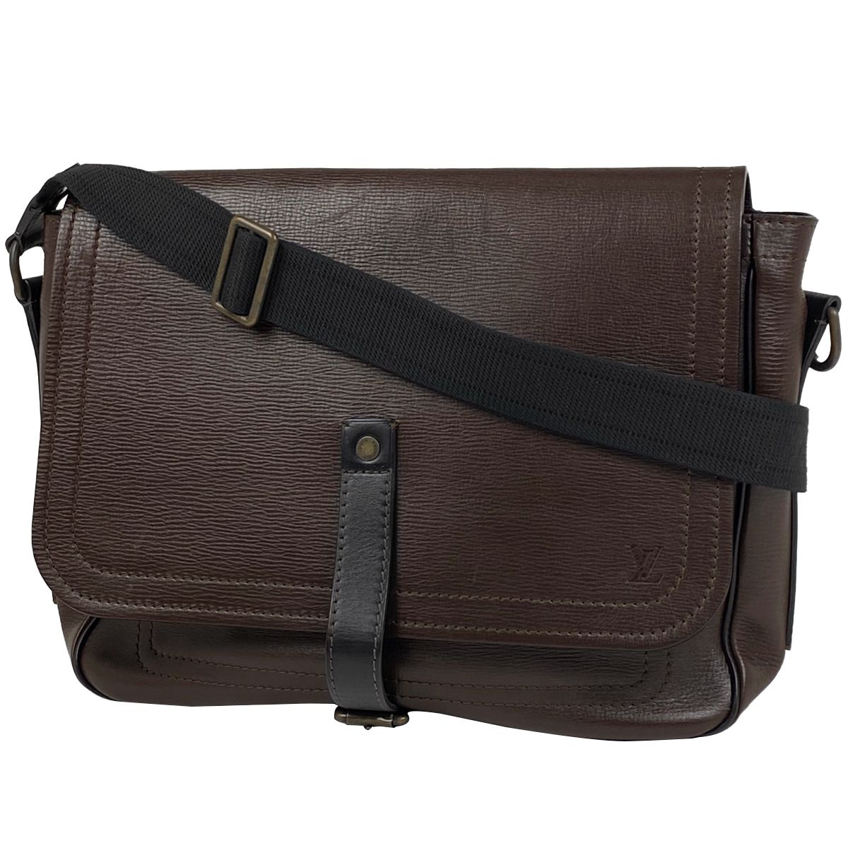 在庫一掃 ルイ ヴィトン Louis Vuitton オマハ 斜め掛け ショルダーバッグ ユタレザー カフェ ブラウン M92994 メンズ