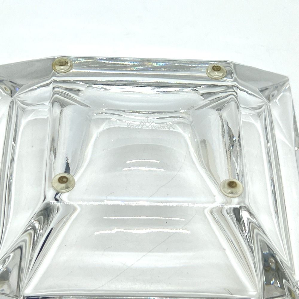 BVLGARI ブルガリ 灰皿 角型エキセントリカ クリスタルガラス クリア