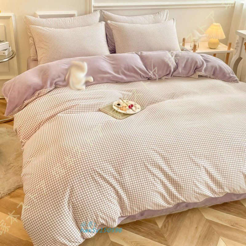 掛け布団カバー ダブル 布団カバー 寝具カバー セット 冬用 洗える フランネル 抗菌防臭 柔らかい 肌触り良い おしゃれ 速乾 オールシーズン シングル hax5v150596 MARWIL-DEMENAGEMENTS_CH