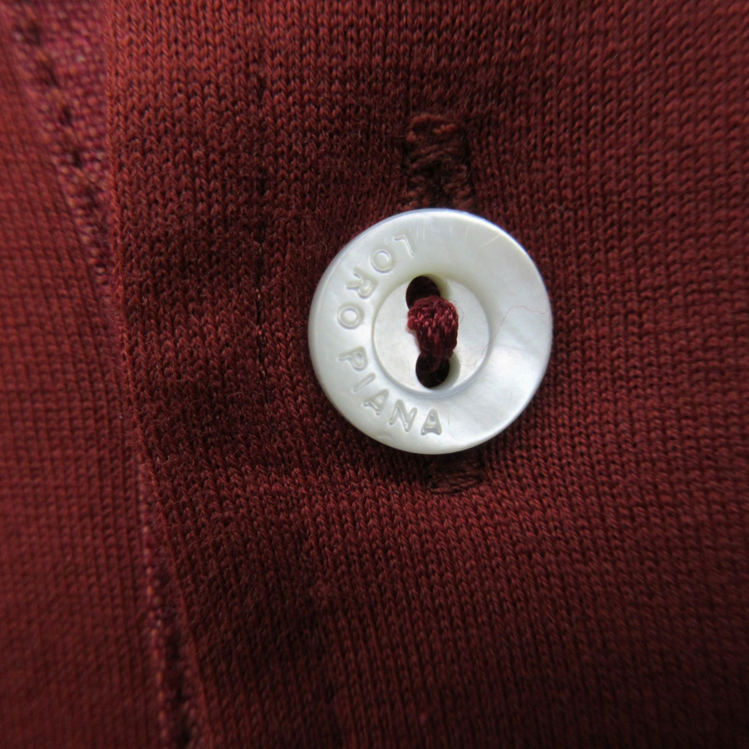 Loro Piana ロロピアーナ Lサイズ ポロシャツ 半袖 ボルドー 赤系 Loro