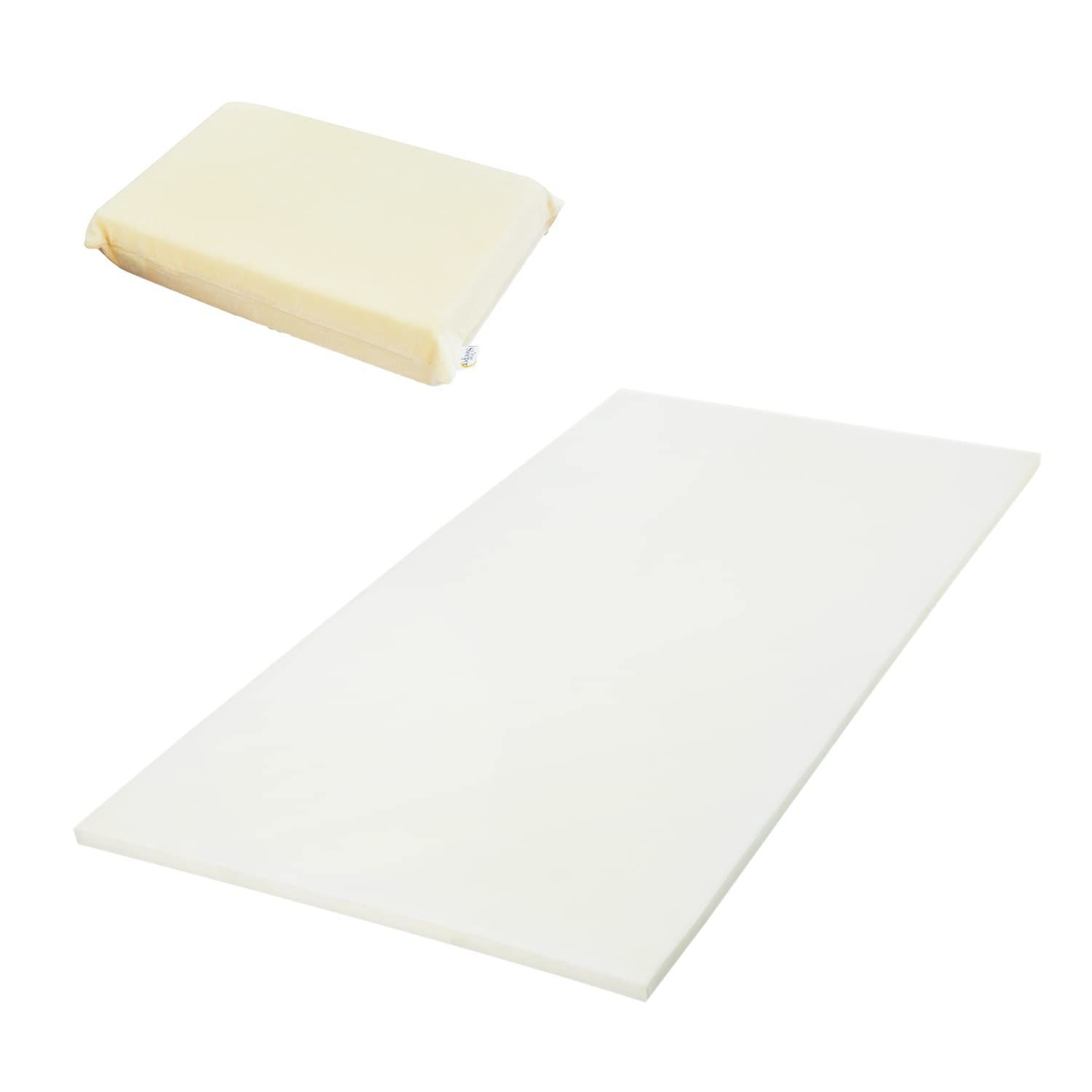 在庫処分 快眠のための寝姿勢キープ ホワイト 軽量で持ち運び便利 厚さ3.5cm ピッタリフィット セミダブル 現在の寝具の上に敷くだけ 低反発マットレス 体圧分散で肩や腰の負担軽減 カバー付 マルチピロー付き 日本製 プレミアムライト3.5 正規品