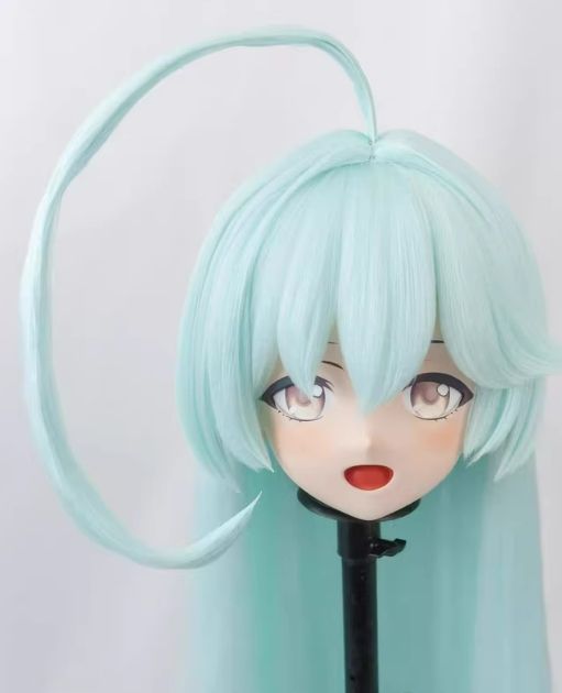 全頭マスク カツラ付き NO.651 顔交換 マスク ドール ヘッドロリータ人形 コスプレ 仮装 変装 着ぐるみ コスチューム kigurumi
