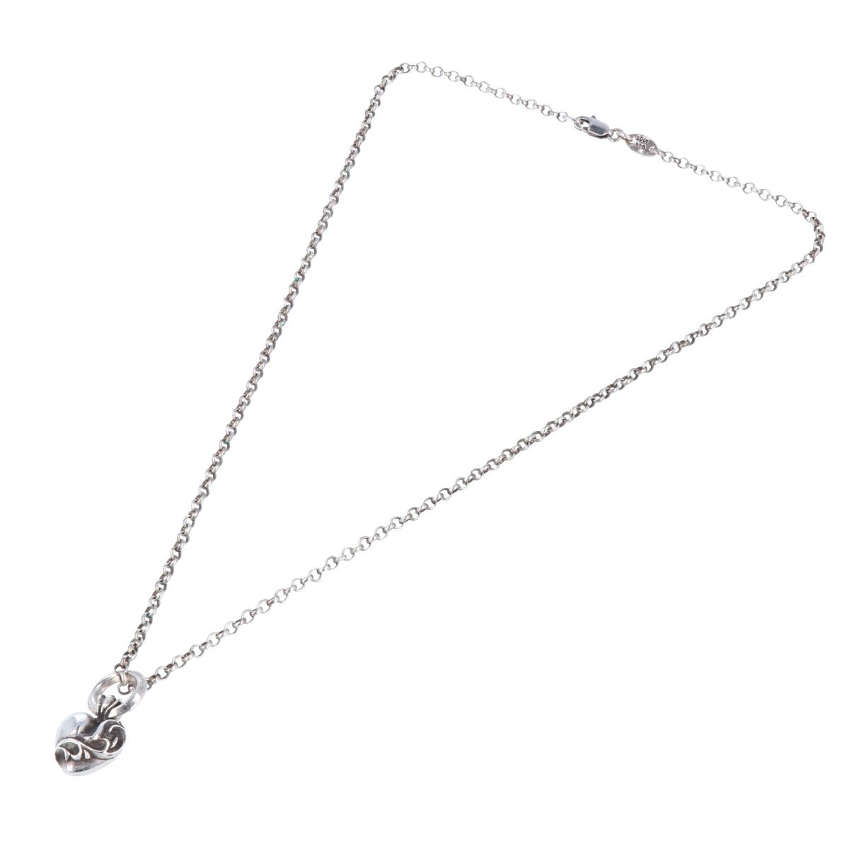 Chrome Hearts】クロムハーツ ハートチャーム ネックレス シルバー