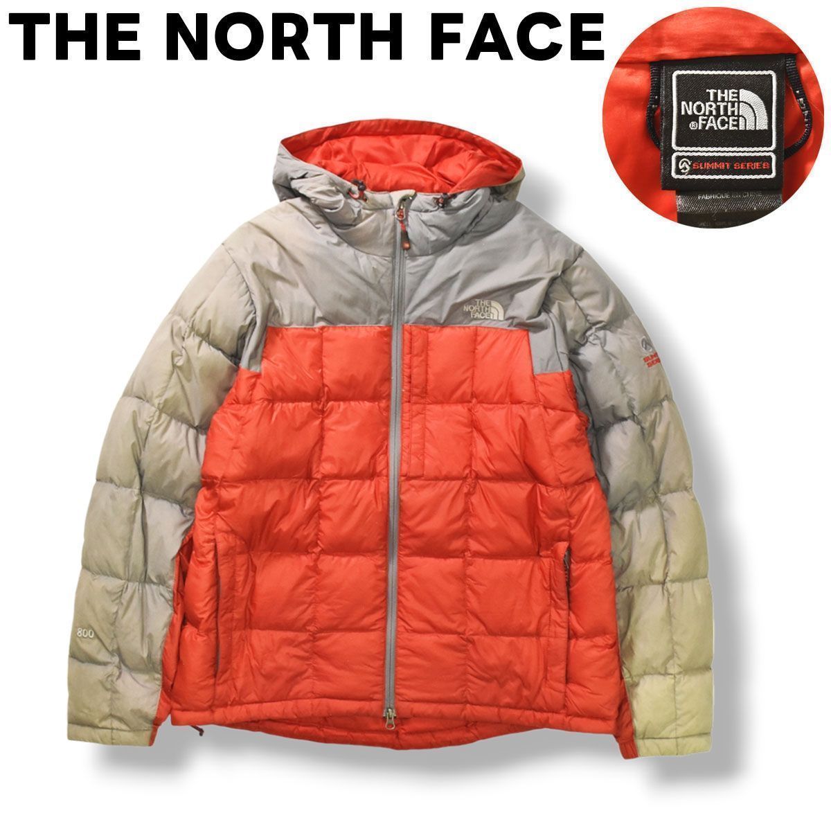 極防寒】 ノースフェイス THE NORTH FACE サミットシリーズ SUMMIT SERIES 800 フィルパワー フーデット ダウン  ジャケット パーテックス PERTEX L グレー x レッド メンズ - メルカリ