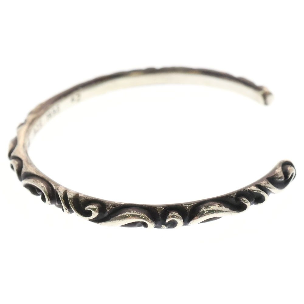クロムハーツ スクロールバンドシルバーブレスレット　鑑定済み CHROME HEARTS クロムハーツ BANGLE SCROLL/スクロールバンド