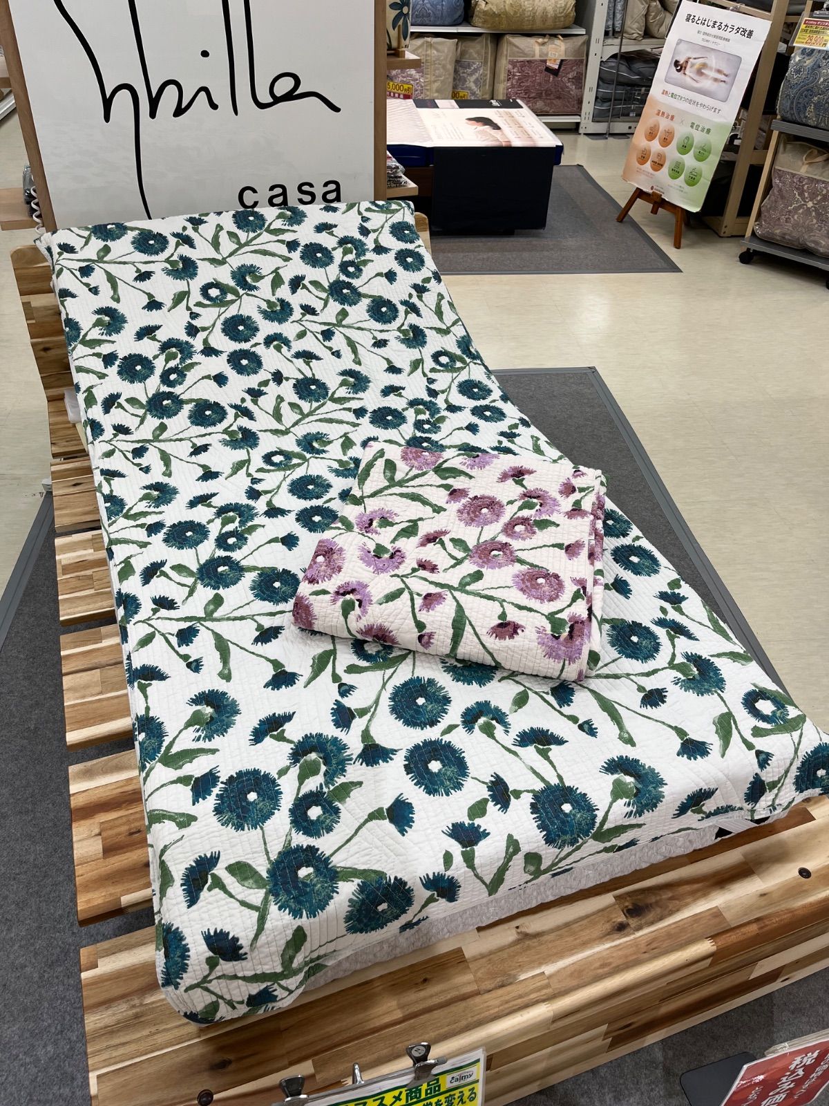 新品】Sybilla シビラ 綿100% ハンドキルト キルトケット