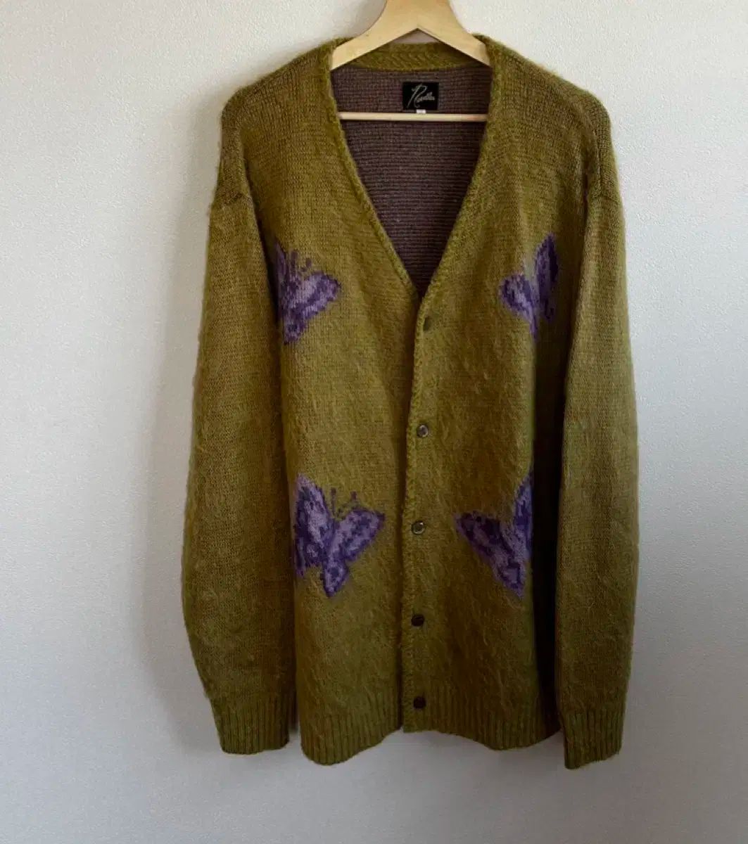 Needles Mサイズ モヘアカーディガン パピヨン柄 今期！ニードルス