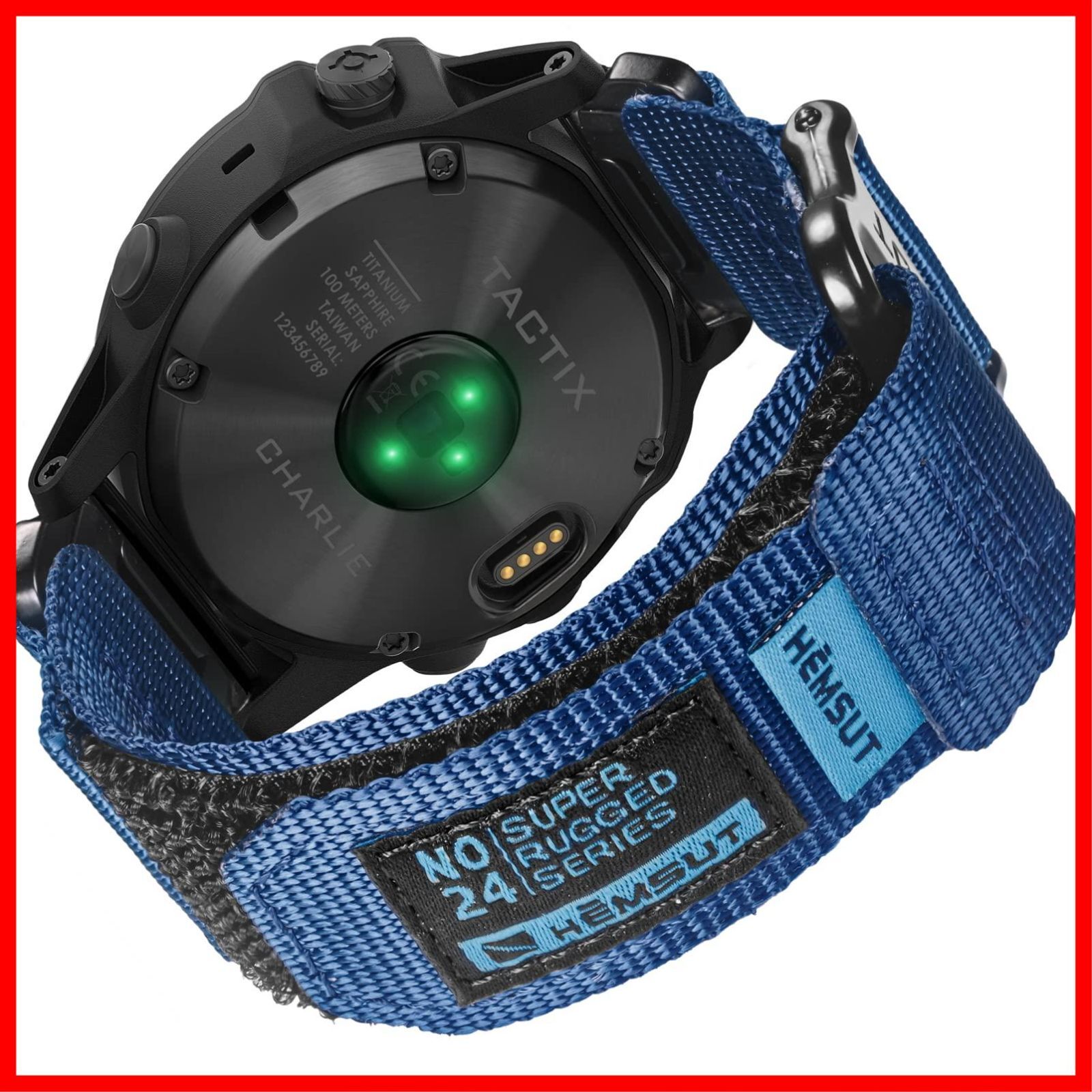 Torbollo ガーミンベルト ガーミンバンド Fnix/Instinct/Vivoactive/Approach/MARQ/Quatix/D2/Forerunner/Enduroシリーズ用 アップグレードされたコネクタ ガーミンのクイックフィットver
