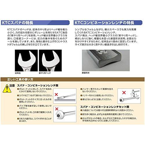 数量限定】8本組 コンビネーションレンチセット TMS208B 京都機械工具