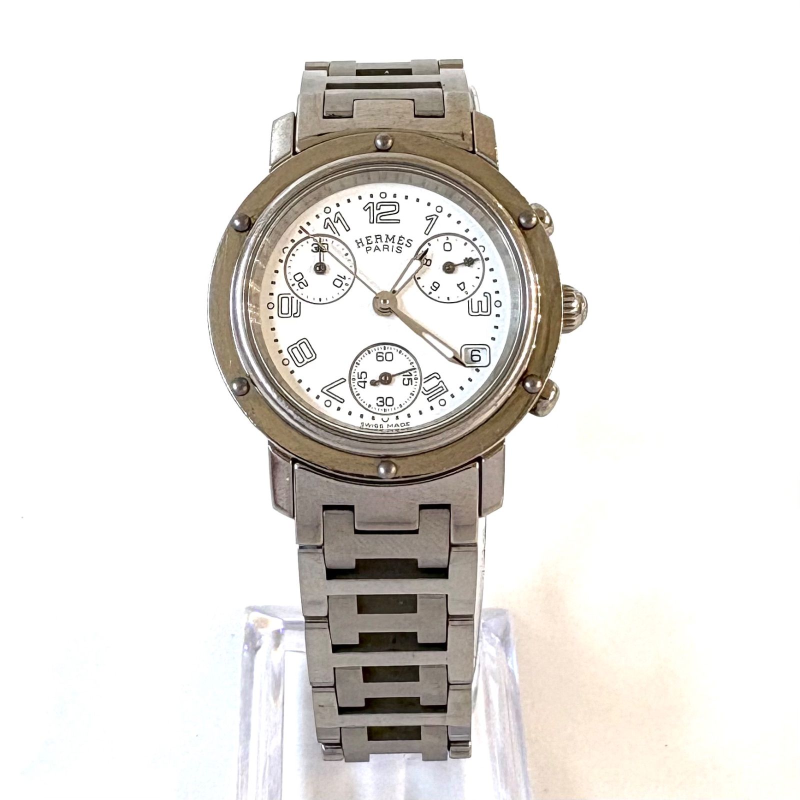 ◼️HERMES◼️ CL1.310 クリッパー クロノグラフ デイト 腕時計