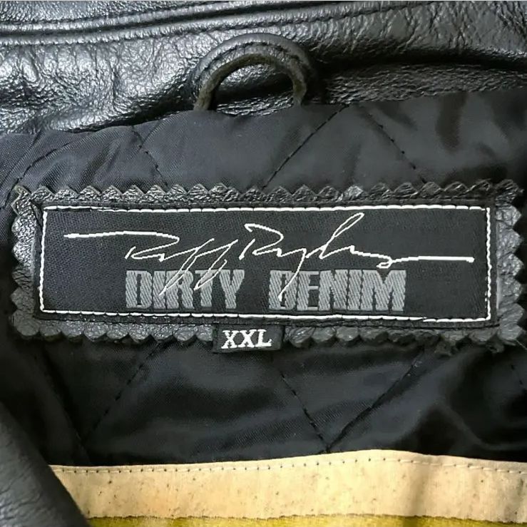 RUFFRYDERS ラフライダーズ DIRTY DENIM レザー スタジャン ジャケット 