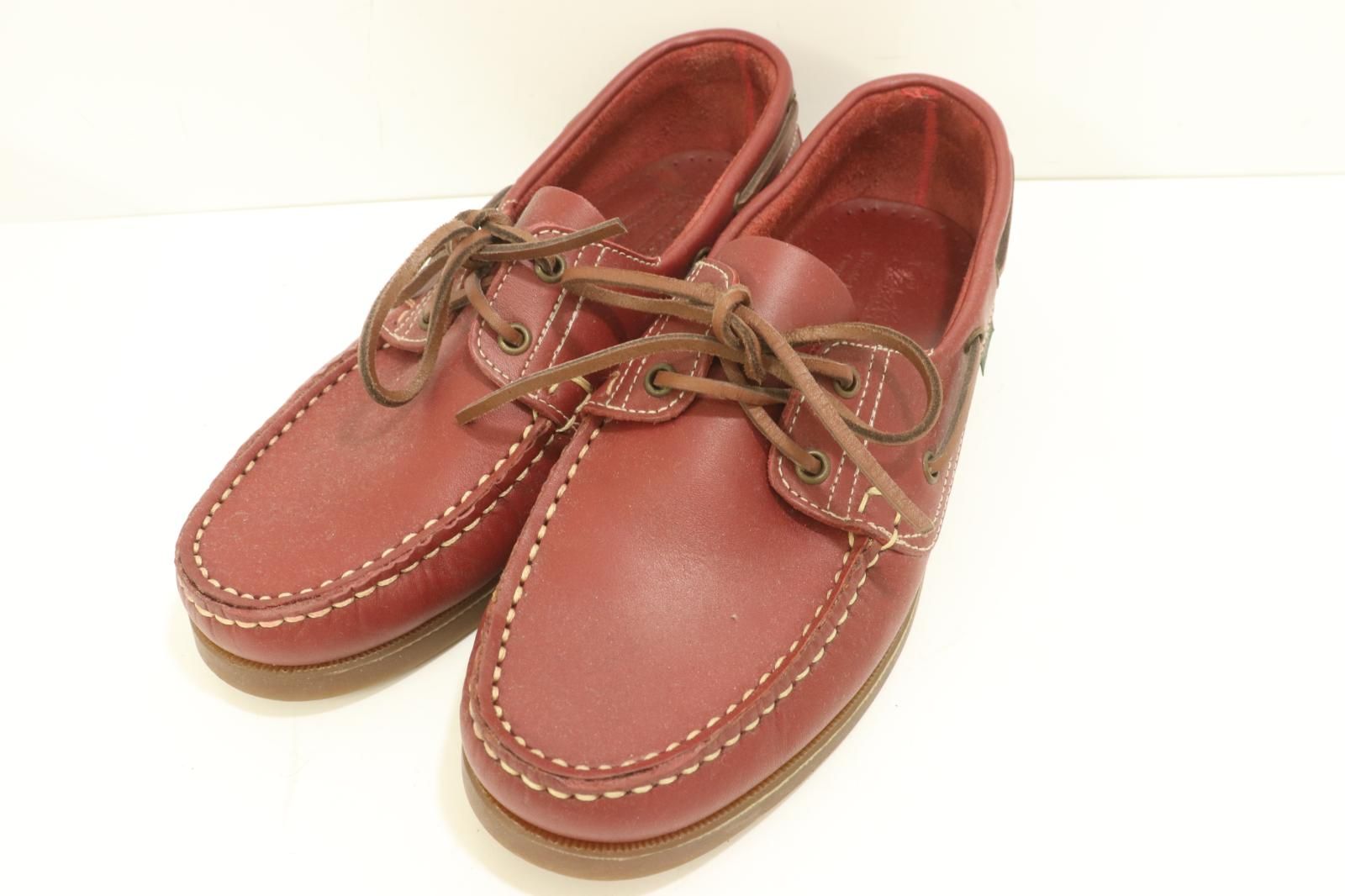 Paraboot メンズシューズ 8 デッキシューズ Paraboot 8 えんじ 無地