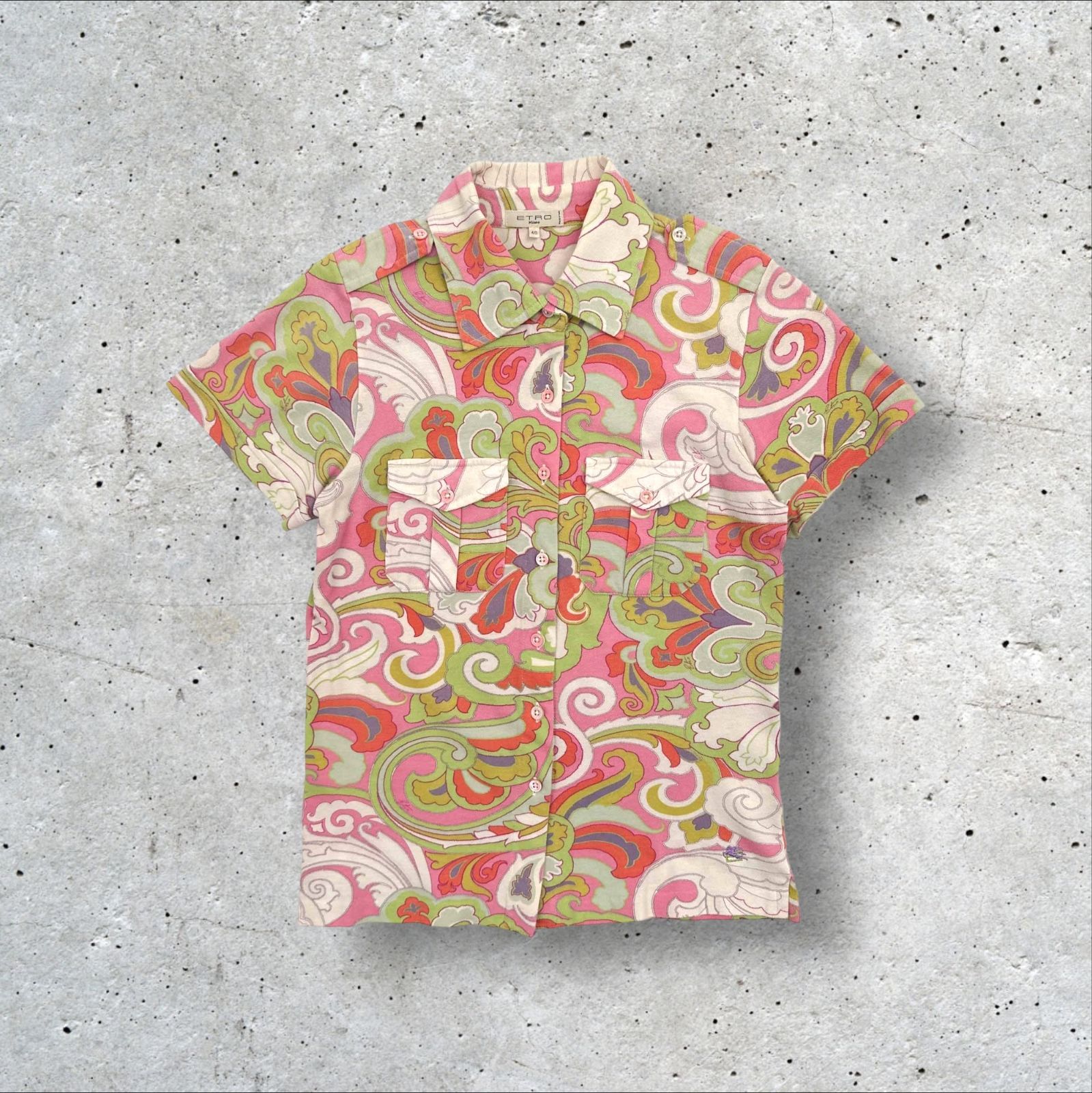 ETRO エトロ ポロシャツ 半袖 40 ペイズリー ETRO(エトロ) ポロシャツ