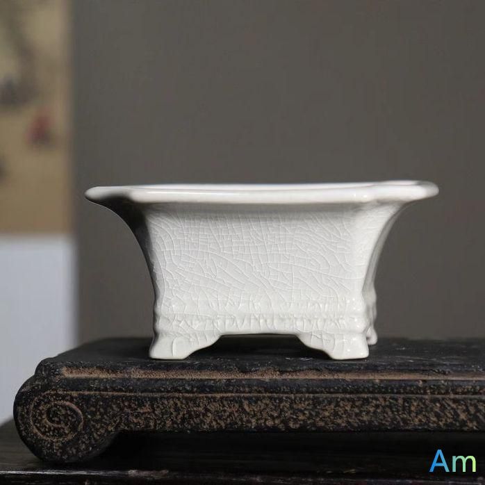 冰裂開片長方鉢 盆栽鉢 植木鉢 小品盆栽鉢 大品盆栽鉢 割引ホビー・楽器・アート - 冰裂開片鉢 盆栽鉢 植木鉢 小品盆栽