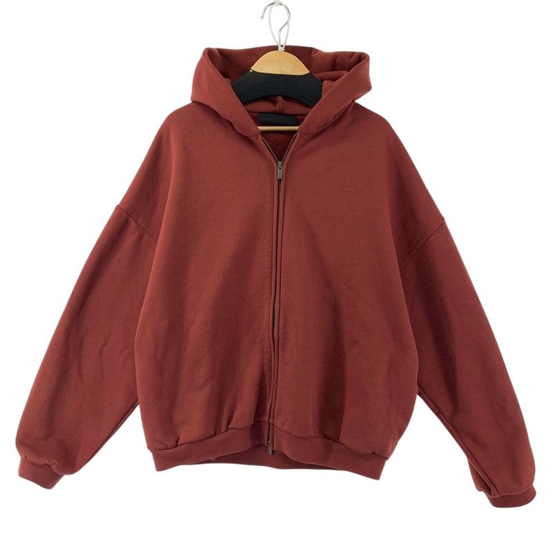 【中古品】 ESSENTIALS HEAVY FLEECE FULLZIP HOODIE エッセンシャルズ ヘビー フリース フルジップ フーディ サイズ：M カラー：レッド メンズ 【142-241205-st-3-fuz】