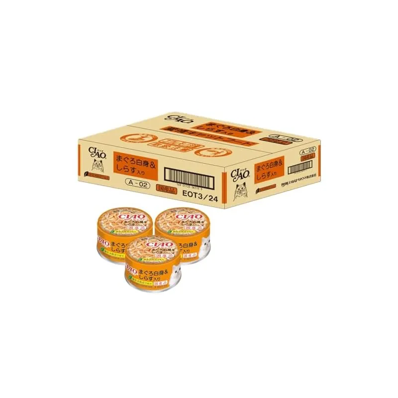 チャオ (CIAO) まぐろ白身&しらす 85g×24個 (セット) 猫用 ウェット 