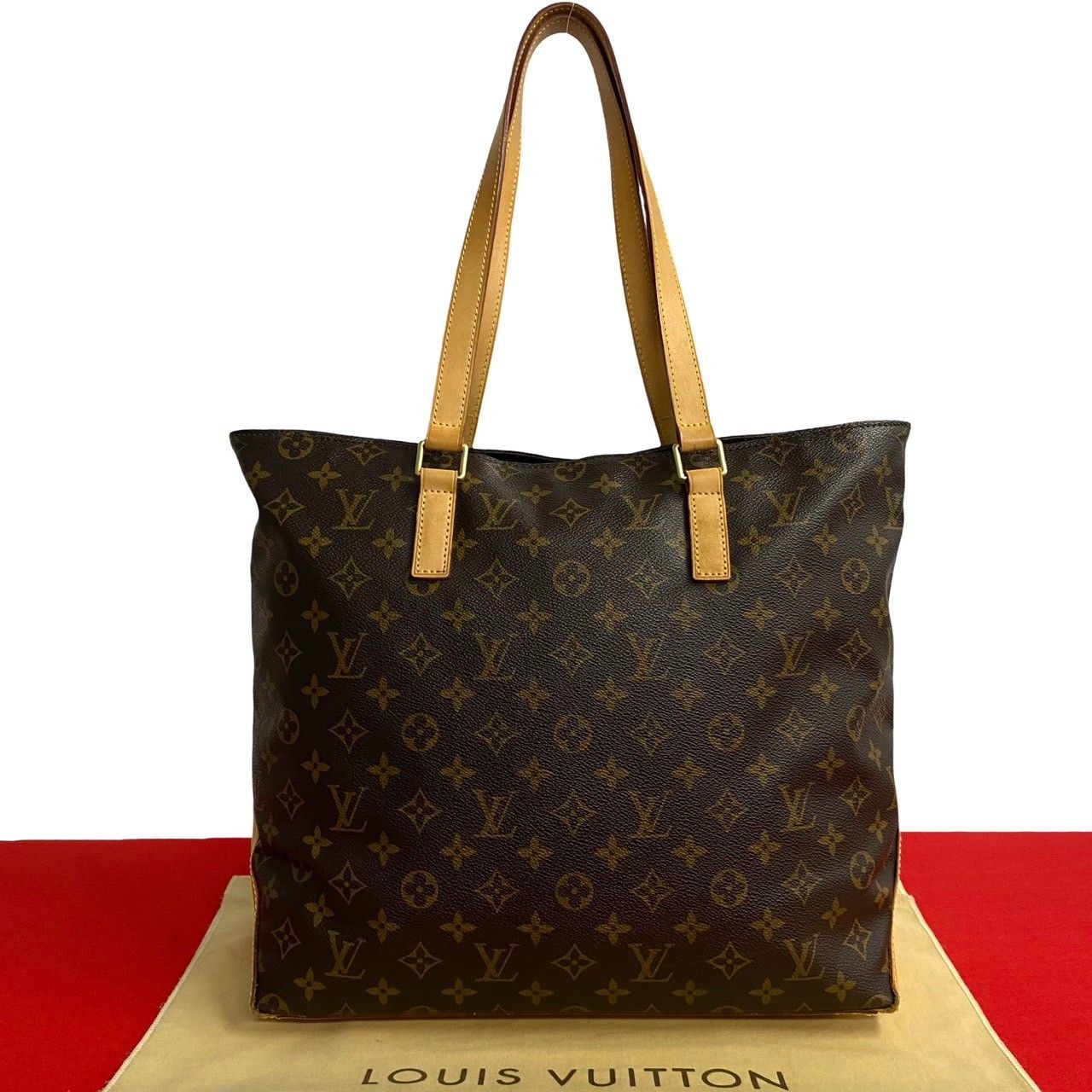 極 美品 袋付き LOUIS VUITTON ルイヴィトン モノグラム カバメゾ レザー 本革 トートバッグ ハンドバッグ ショルダーバッグ  98536 - メルカリ