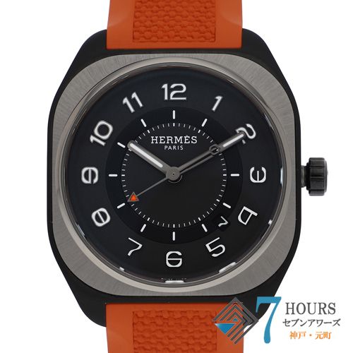 117431 HERMES エルメス H08 SP1.741a ブラック チタン ラバー 自動