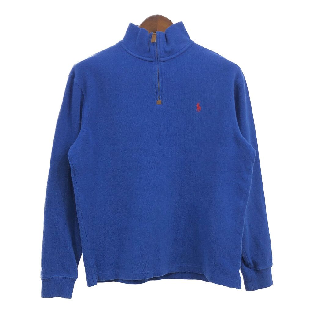 Polo by Ralph Lauren ポロ ラルフローレン ハーフジップ ドライバーズニット セーター ワンポイントロゴ (メンズ M) 中古 古着 Q2246