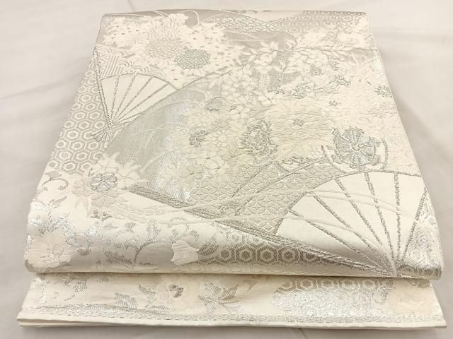 平和屋着物○全通柄袋帯 横段吉祥文 やまと誂製 正絹