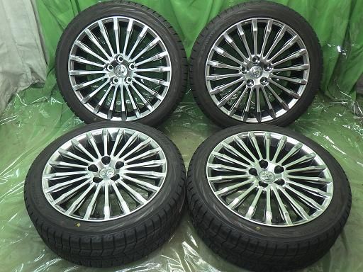 【中古】YOKOHAMA スタッドレス 210クラウンマジェスタ純正OP 18インチ ヨコハマ アイスガード