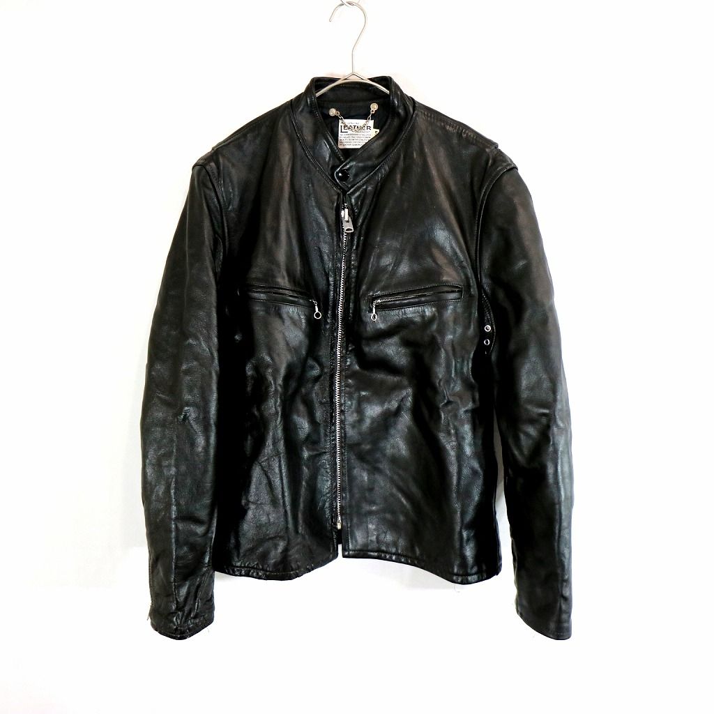 70年代 THIS GENUINE LEATHER GARMENT シングル レザージャケット