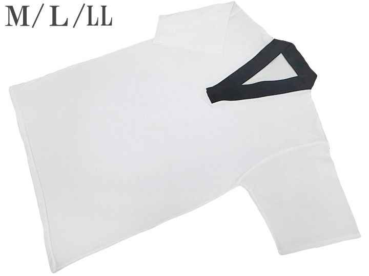 半襦袢 男性用 塩瀬半衿付 Ｔシャツ 黒半衿 i859r