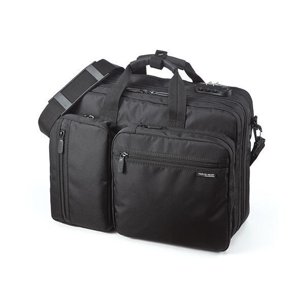 サンワダイレクト 3WAYビジネスバッグ 鍵付 マチ拡張 200-BAG048 1個