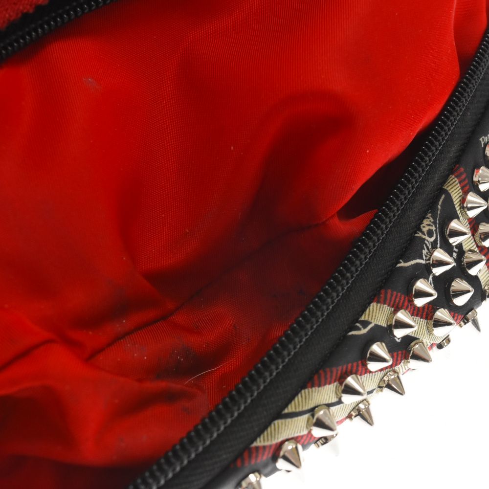 Christian Louboutin ボディバッグ スタッズ付き 黒/赤 Christian Louboutin ボディバッグ スタッズ付き 黒/赤 【公式通販】