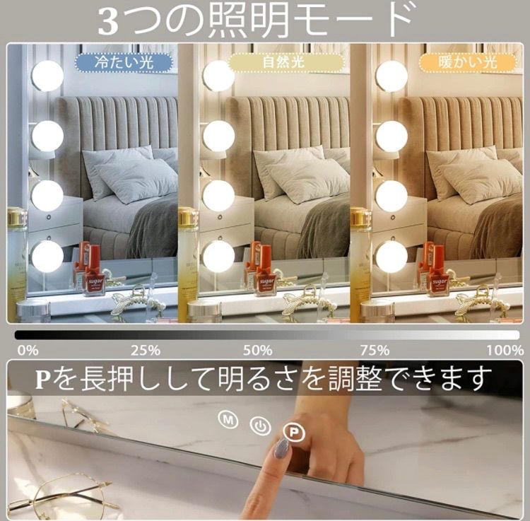 FENCHILIN 化粧鏡 超大型女優ミラー ハリウッドミラー 70×55cm - メルカリ