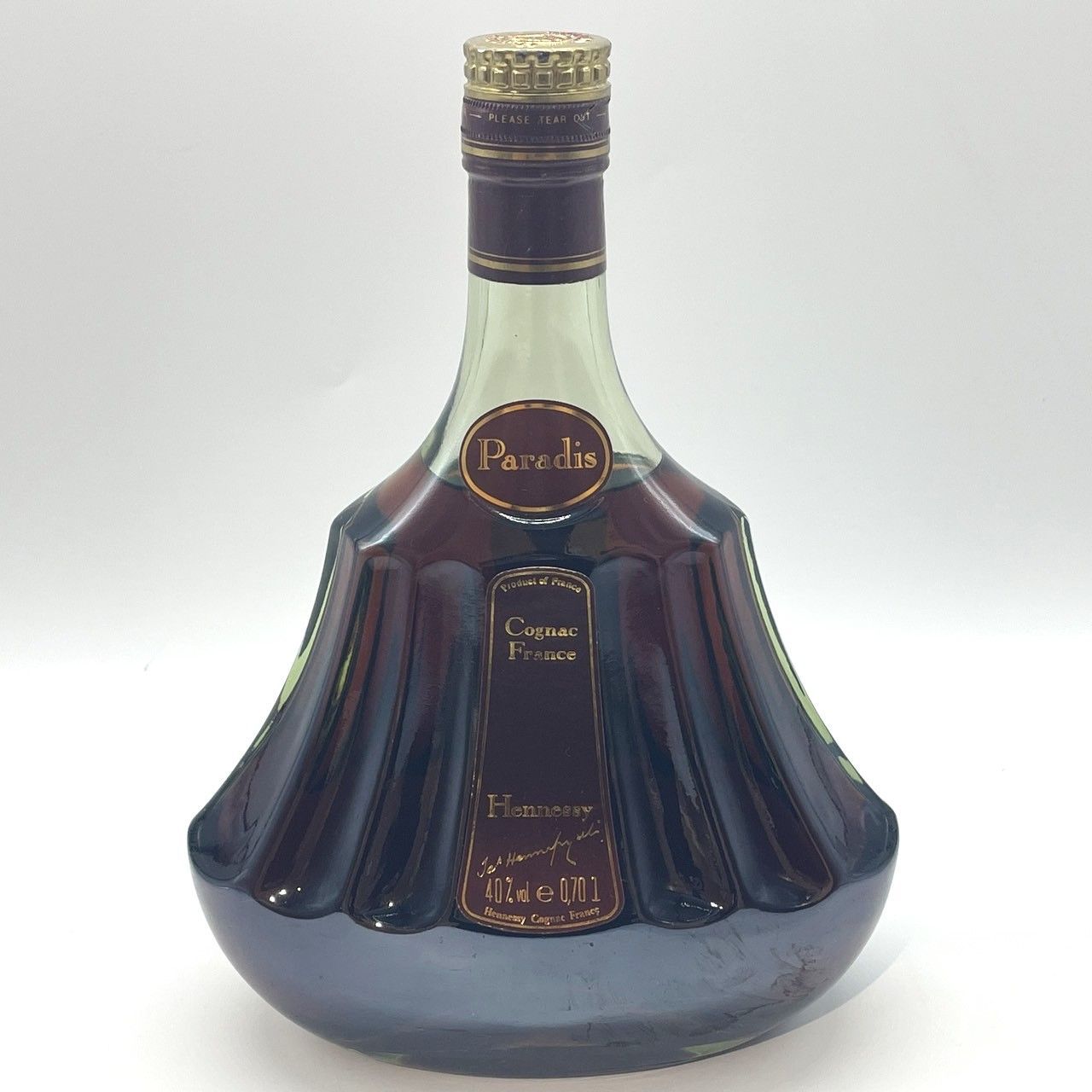 Hennessy Paradis 750ml コニャック　グリーンボトル金ラベル Hennessy Paradis 旧ボトル グリーンボトル 金キャップ 箱付