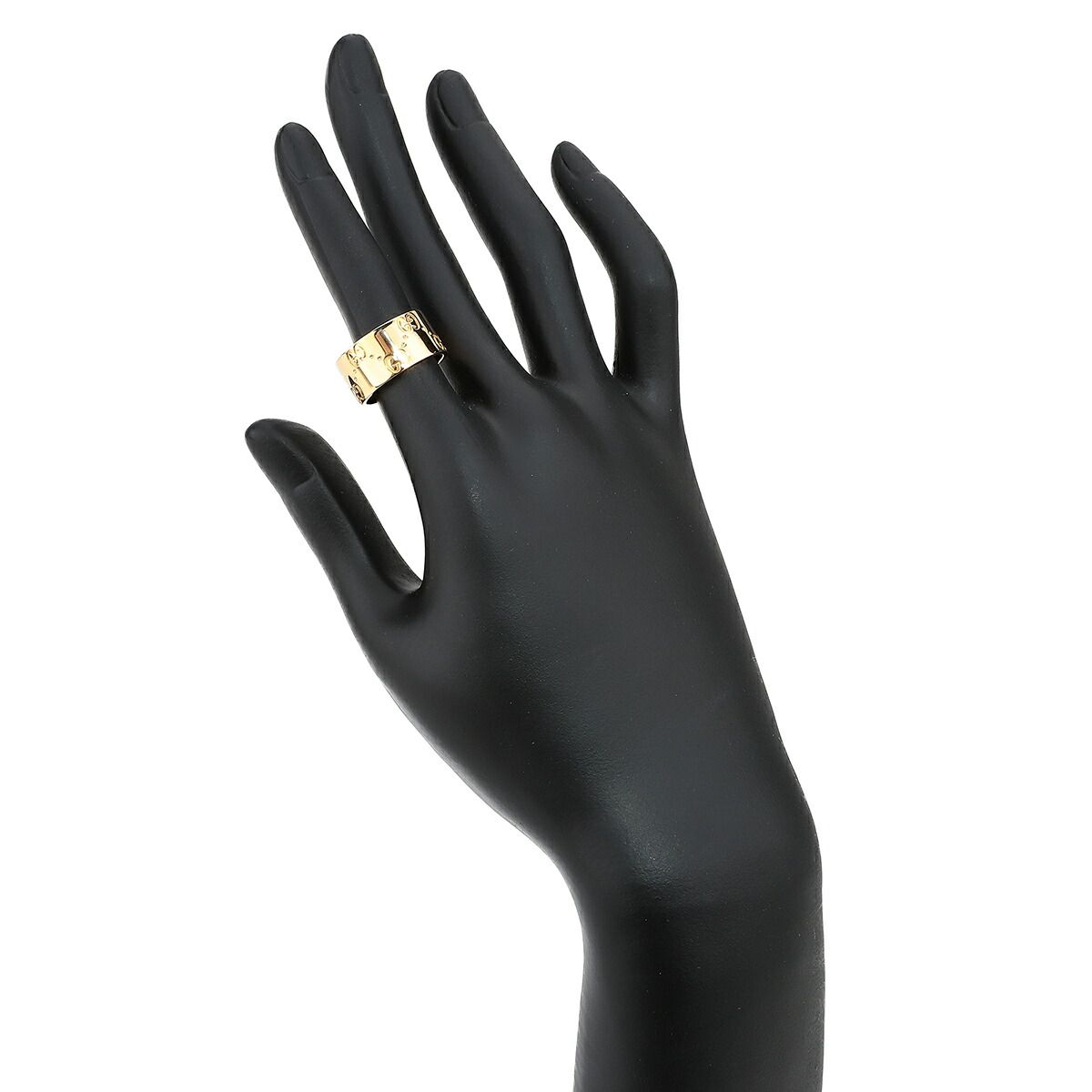 グッチ アイコン ワイドリング 指輪 K18 10号 GUCCI 中古 プレラブド