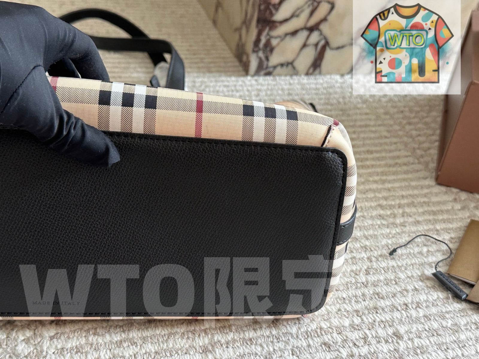 今日WTO】Burberry バーバリー クラシック ダブルサイド トート
