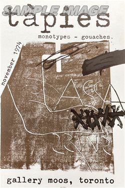 アントニ・タピエス リトグラフポスター 「Galerie Moos 1974」【額縁
