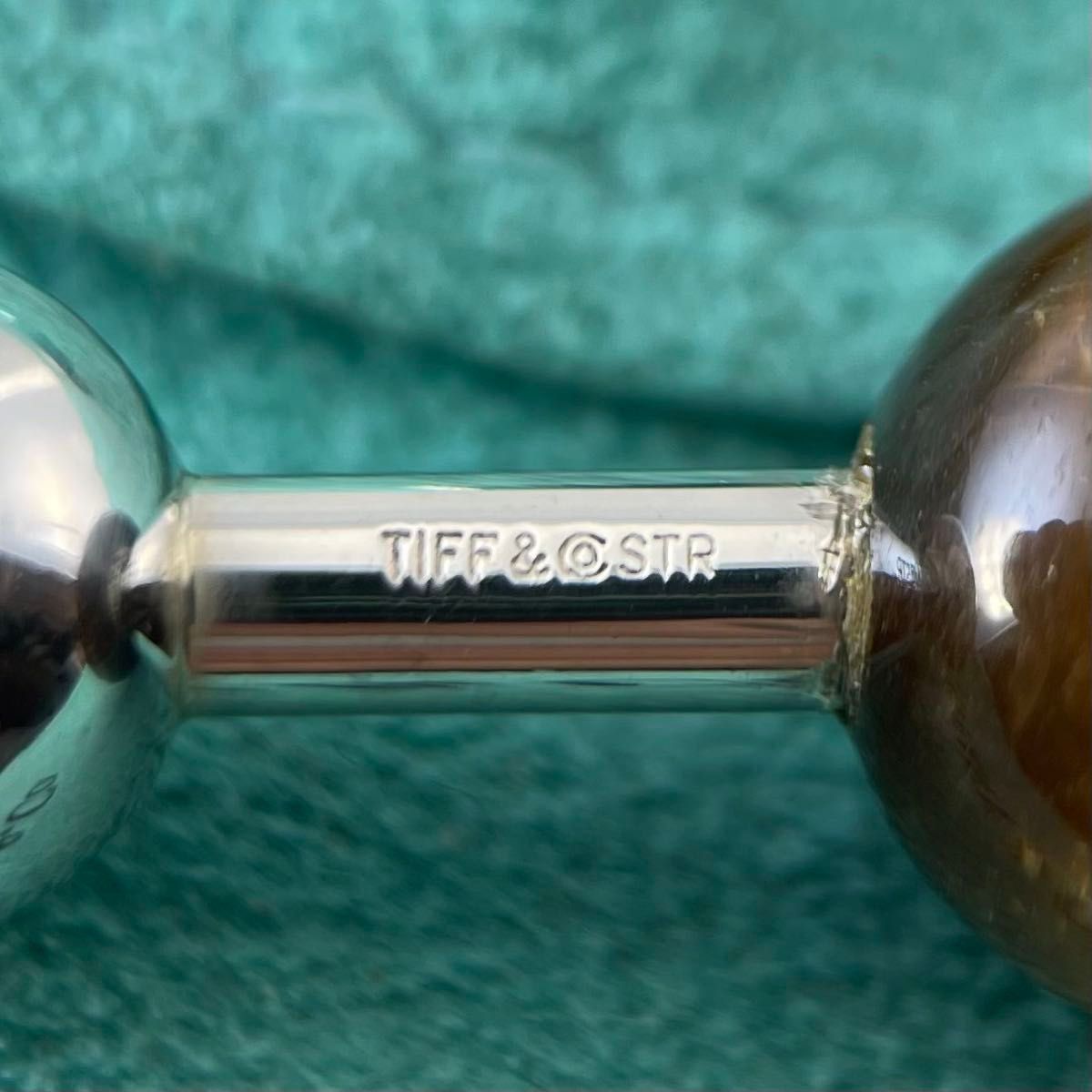 オールドティファニー 希少 タイガーアイ カフス ヴィンテージ Q91fe