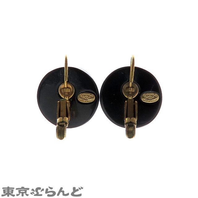 シャネル CHANEL ココマーク カメリア ピアス 03P ブラックx