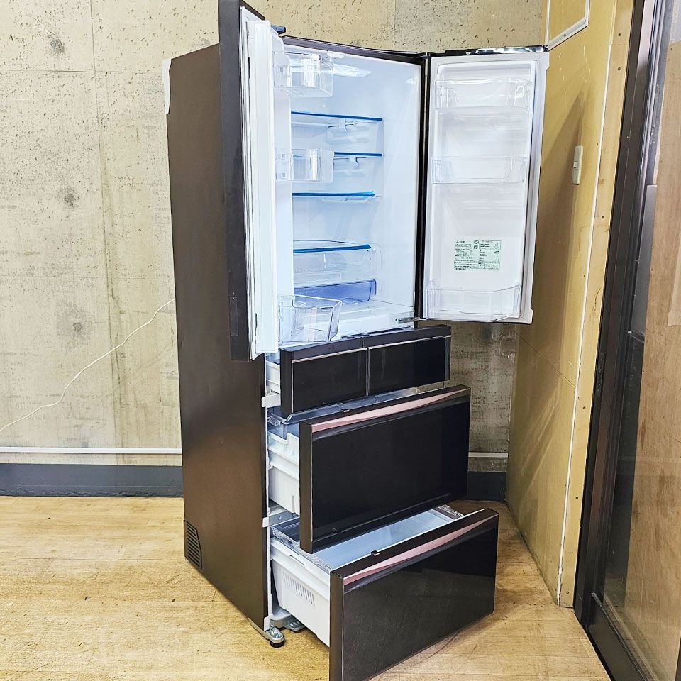MR-MX46E　三菱　冷蔵庫　2019年製 三菱電機 置けるスマート大容量 MXシリーズ MR-MX46E-W [クリスタル