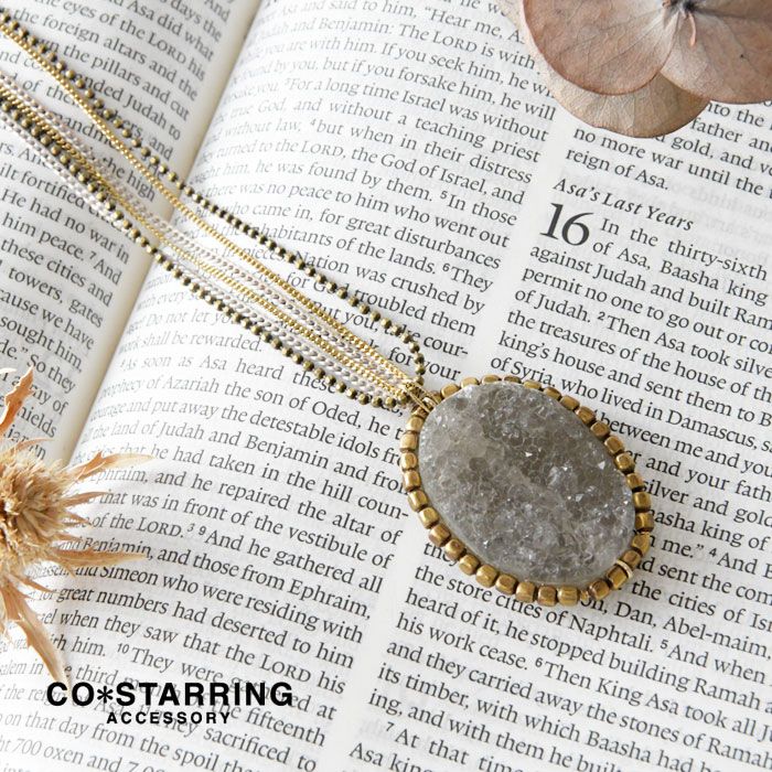 CO＊STARRING コ スターリング ドゥルージー スモーキークォーツ 天然石 ペンダント ov-ch-017 br br br br レディース ネックレス ロング おしゃれ カジュアル フォーマル