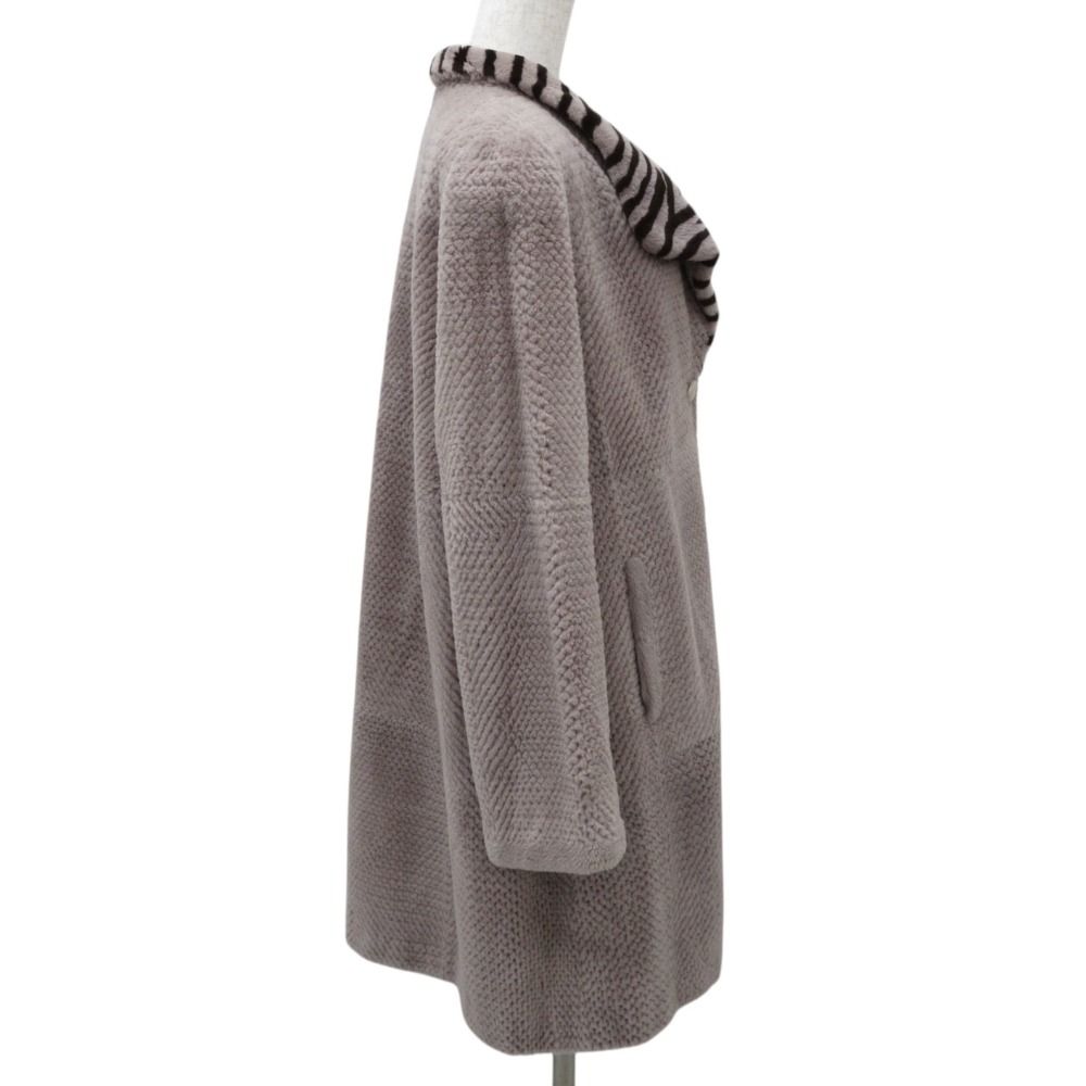 A628 chombert　ミンク　ションベール　ミンク　大きな襟ゆったりコート A628 chombert ミンク ションベール ミンク 大きな襟ゆったりコート